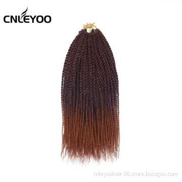 Black purple Senegalese Twist Crochet Hair 12 Inch Small Senegalese Twist Croche Braids Extension For Women